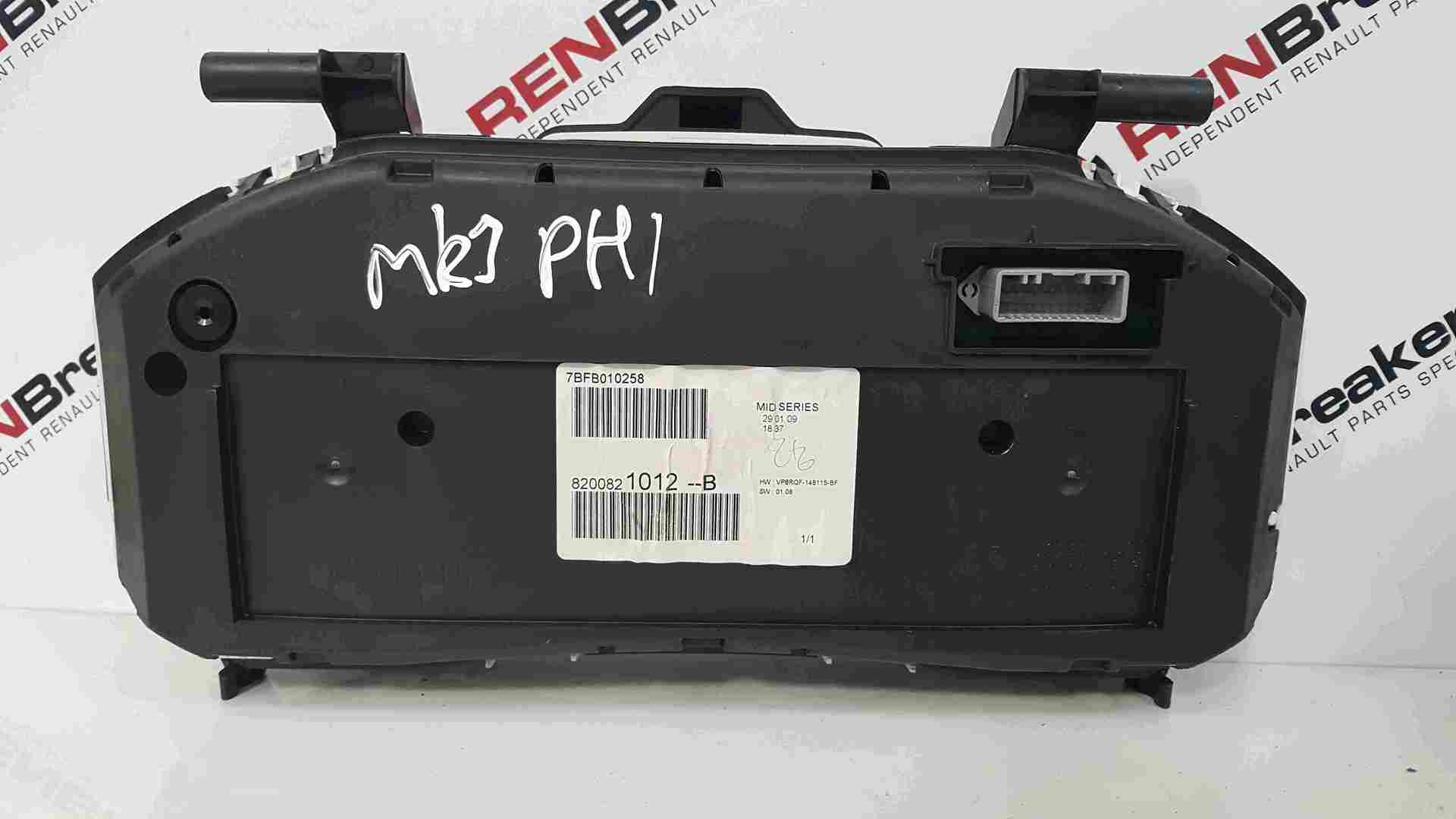 Renault Clio MK3 2005-2012 White Instrument Panel Clocks Dials 8200821012