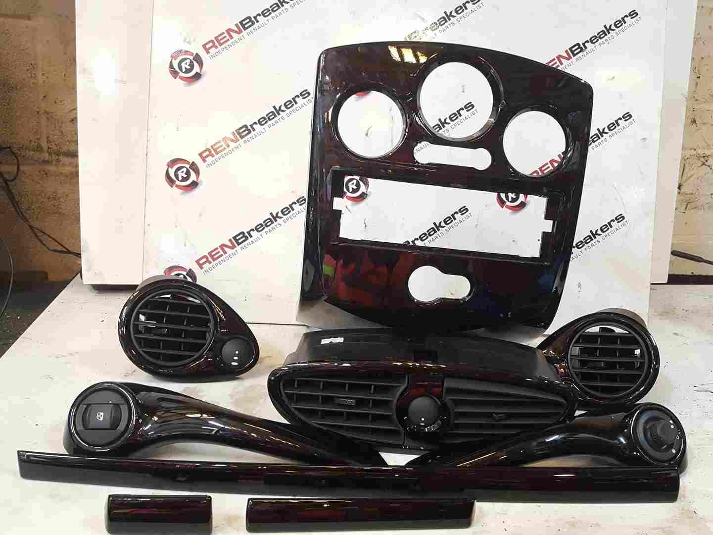 Thumb 4 Renault Clio MK3 2009-2012 Dashboard Inserts Moulding Vents Trim Gloss Black Set