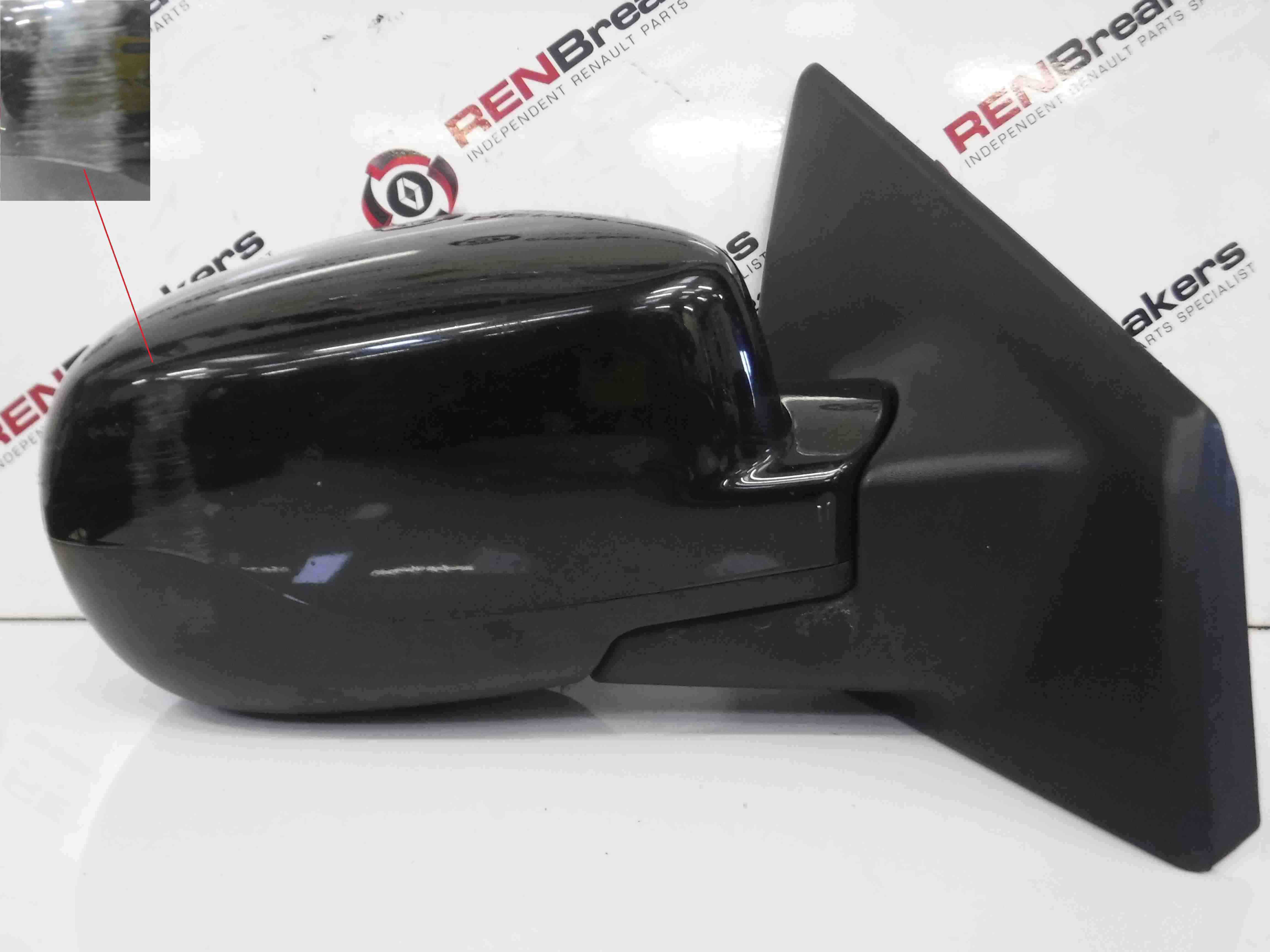 Renault Clio MK3 2009-2012 Drivers OS Wing Mirror Black 676 8200802106