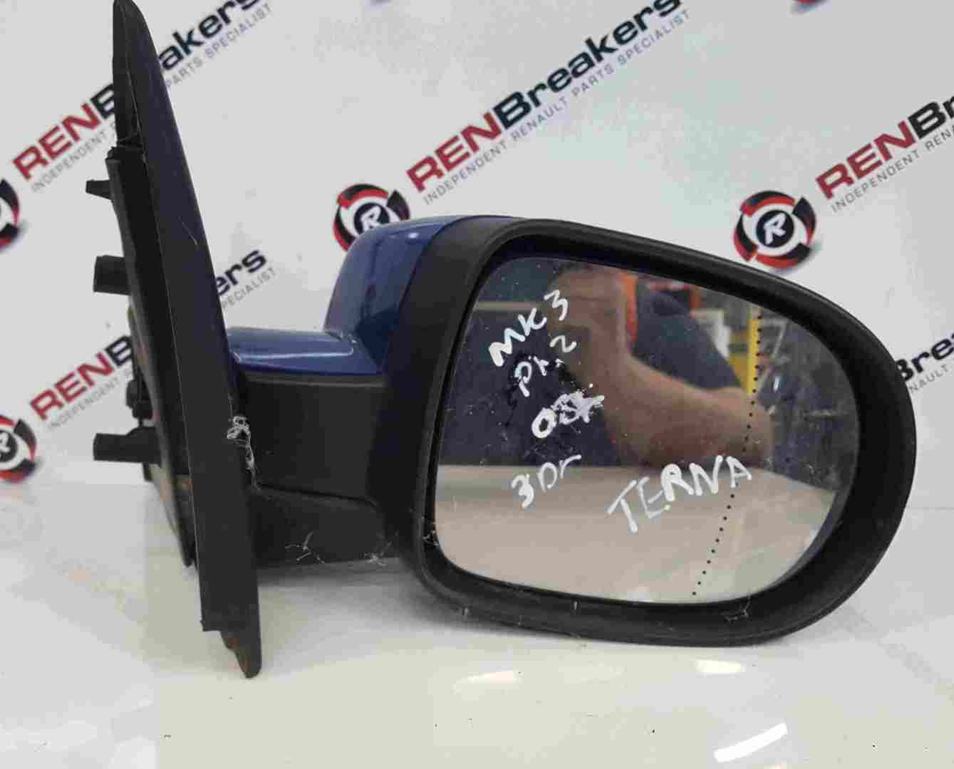 Thumb 4 Renault Clio MK3 2009-2012 Drivers OS Wing Mirror Blue TERNA Facelift 00