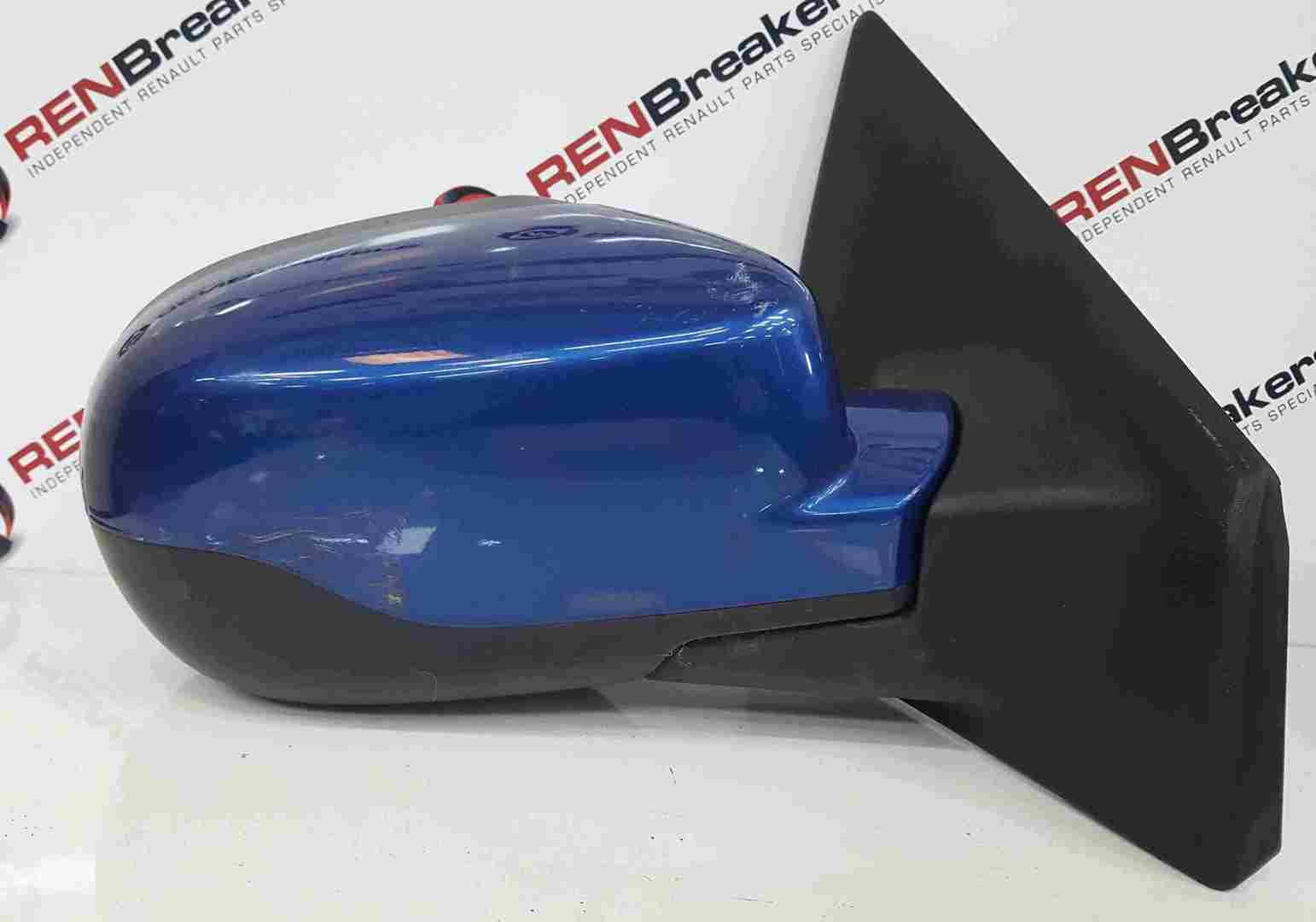 Renault Clio MK3 2009-2012 Drivers OS Wing Mirror Blue TERNA Facelift 00