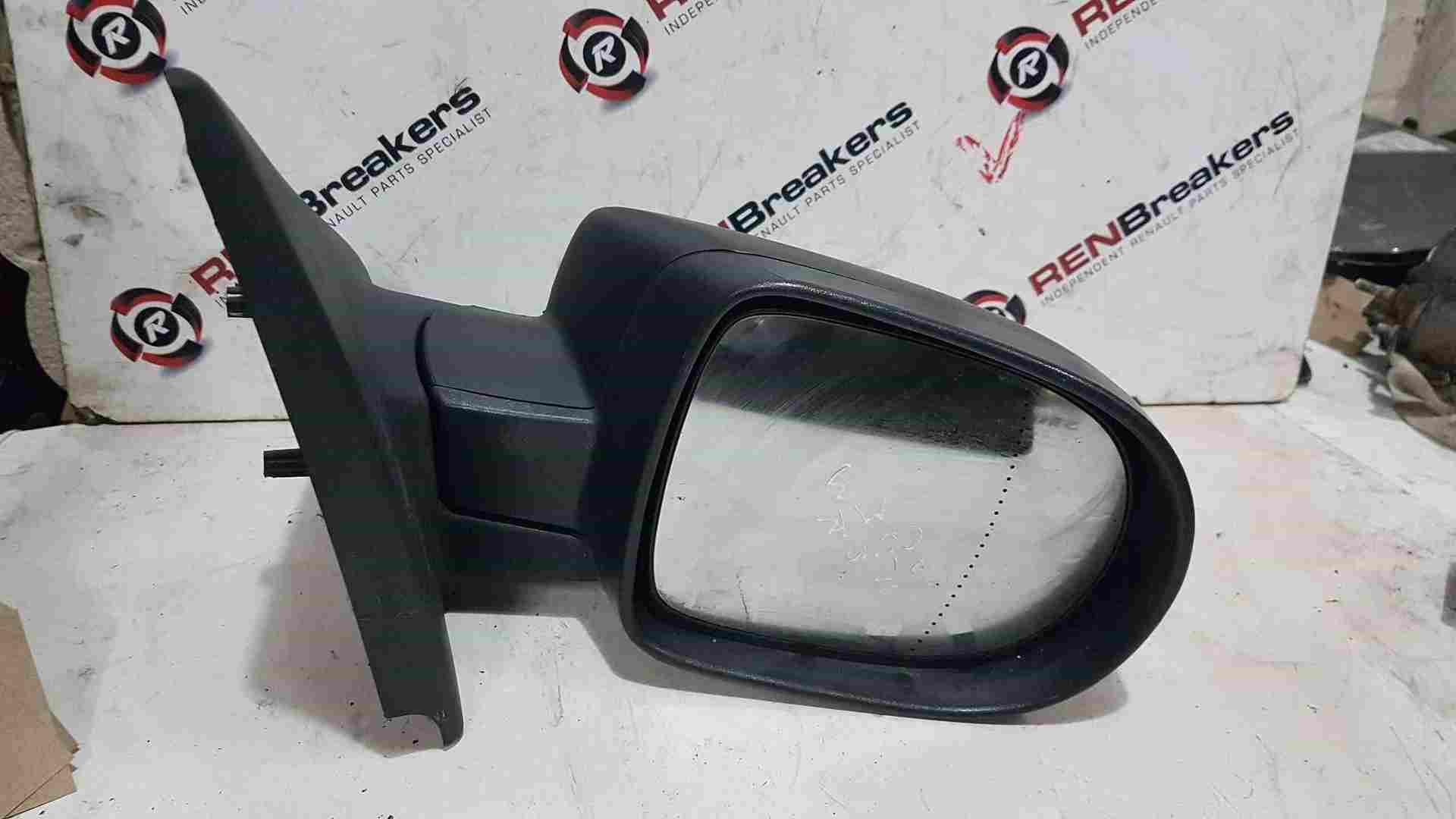 Thumb 3 Renault Clio MK3 2009-2012 Drivers Os Wing Mirror Plain Black Electric