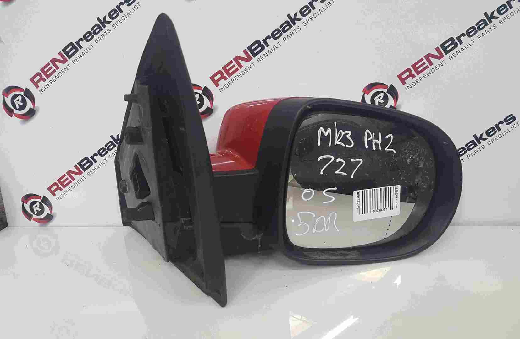 Thumb 3 Renault Clio MK3 2009-2012 Drivers OS Wing Mirror Red 727