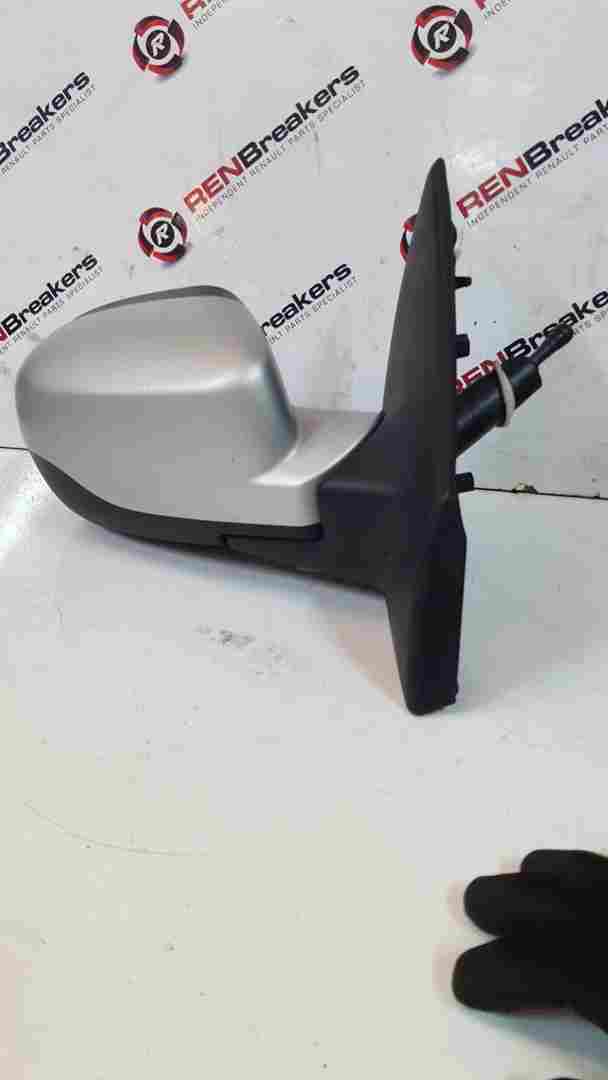 Renault Clio MK3 2009-2012 Drivers Os Wing Mirror Silver Facelift Manual