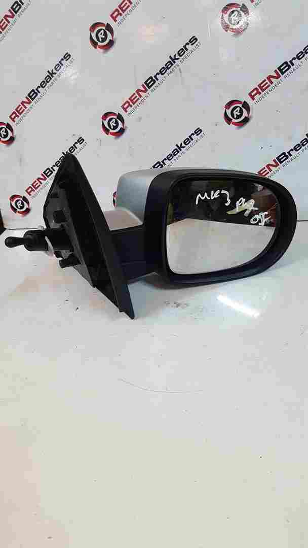 Thumb 4 Renault Clio MK3 2009-2012 Drivers Os Wing Mirror Silver Facelift Manual