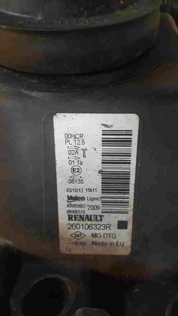 Thumb 3 Renault Clio MK3 2009-2012 Drivers OSF Front Headlight Black Backing Facelift