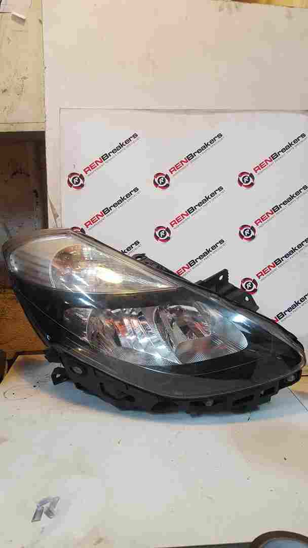 Renault Clio MK3 2009-2012 Drivers OSF Front Headlight Black Backing Facelift