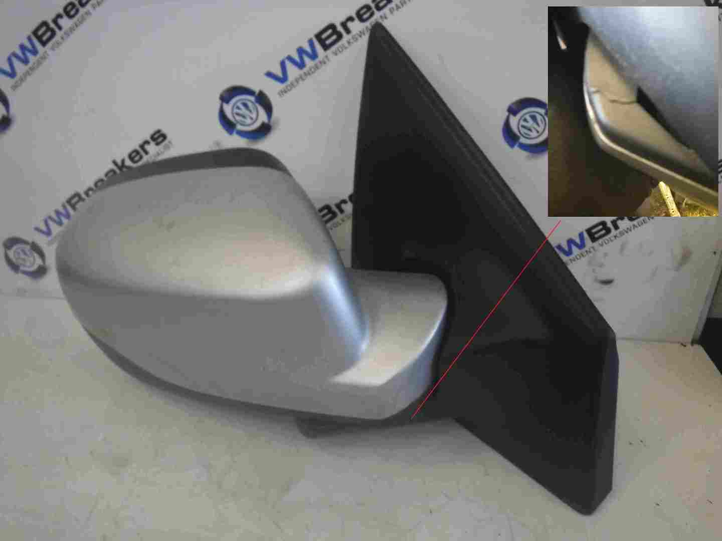 Renault Clio MK3 2009-2012 Drivers OSF Front Wing Door Mirror Silver