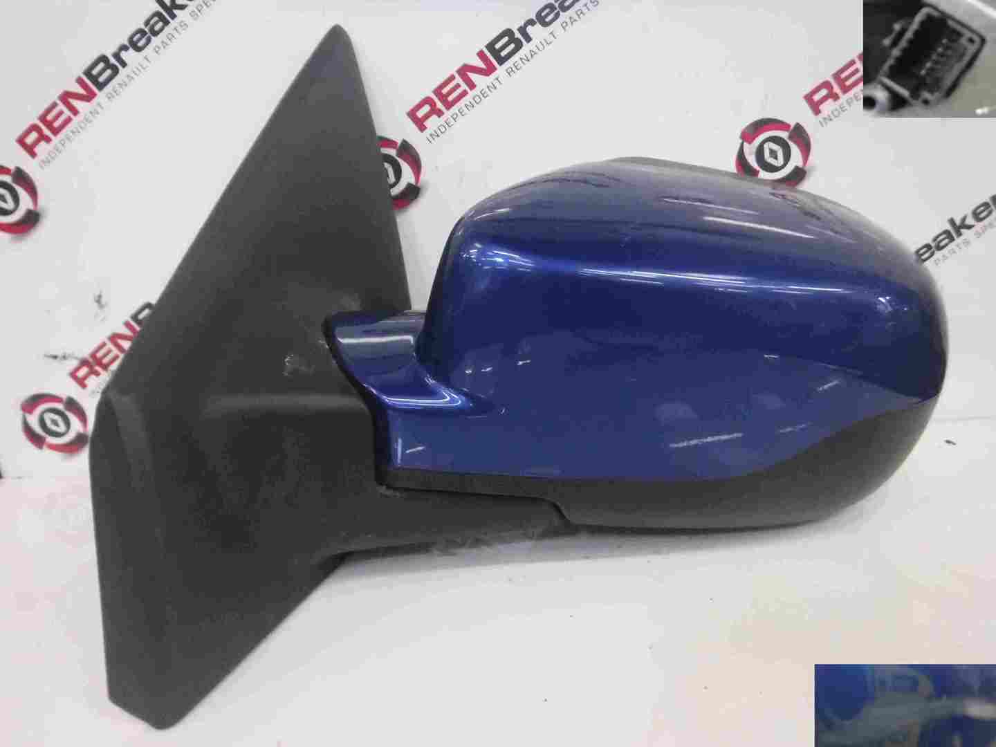Renault Clio MK3 2009-2012 Passenger NS Wing Mirror Blue TERNA