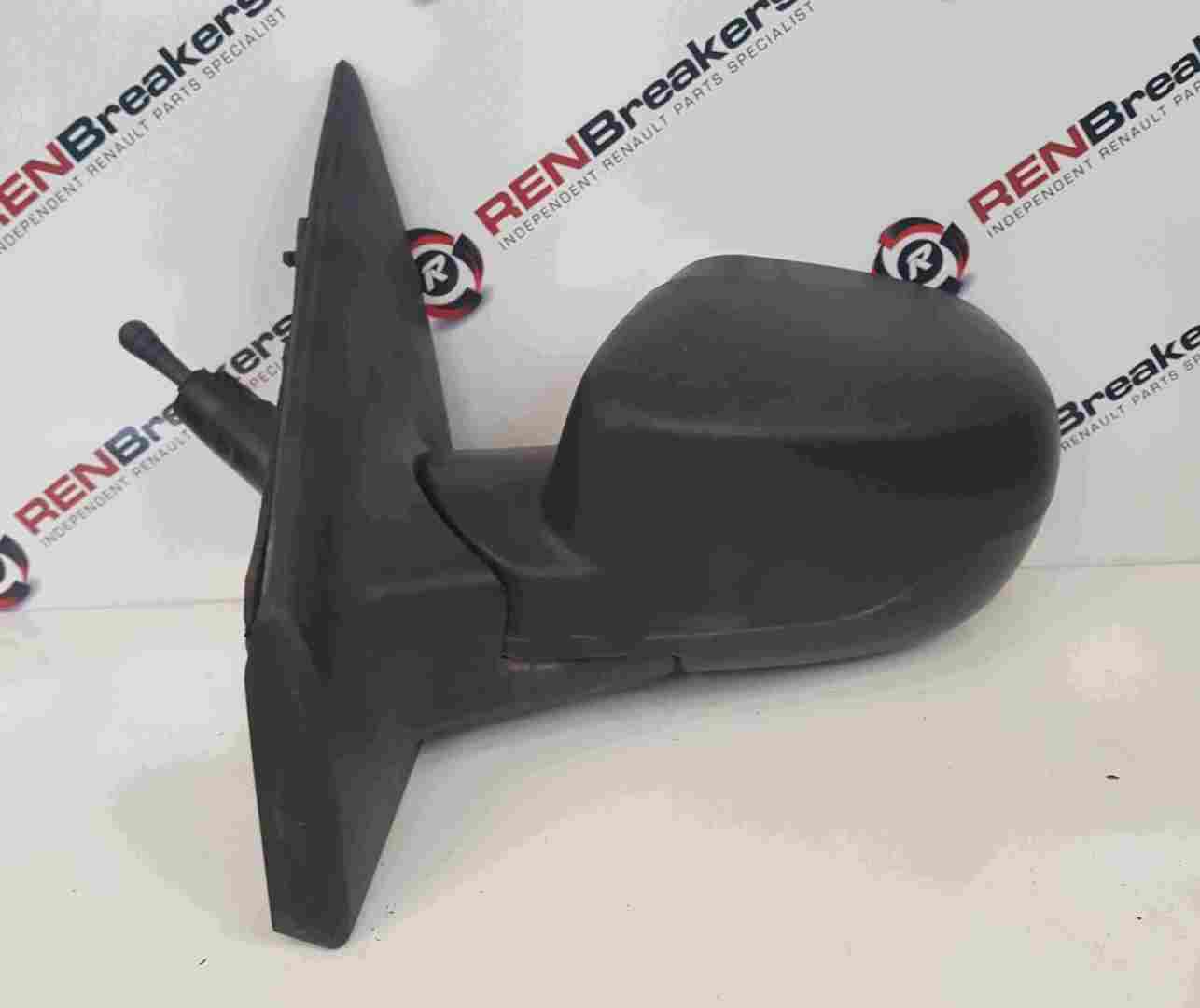 Thumb 3 Renault Clio MK3 2009-2012 Passenger NS Wing Mirror Plain Black Manual
