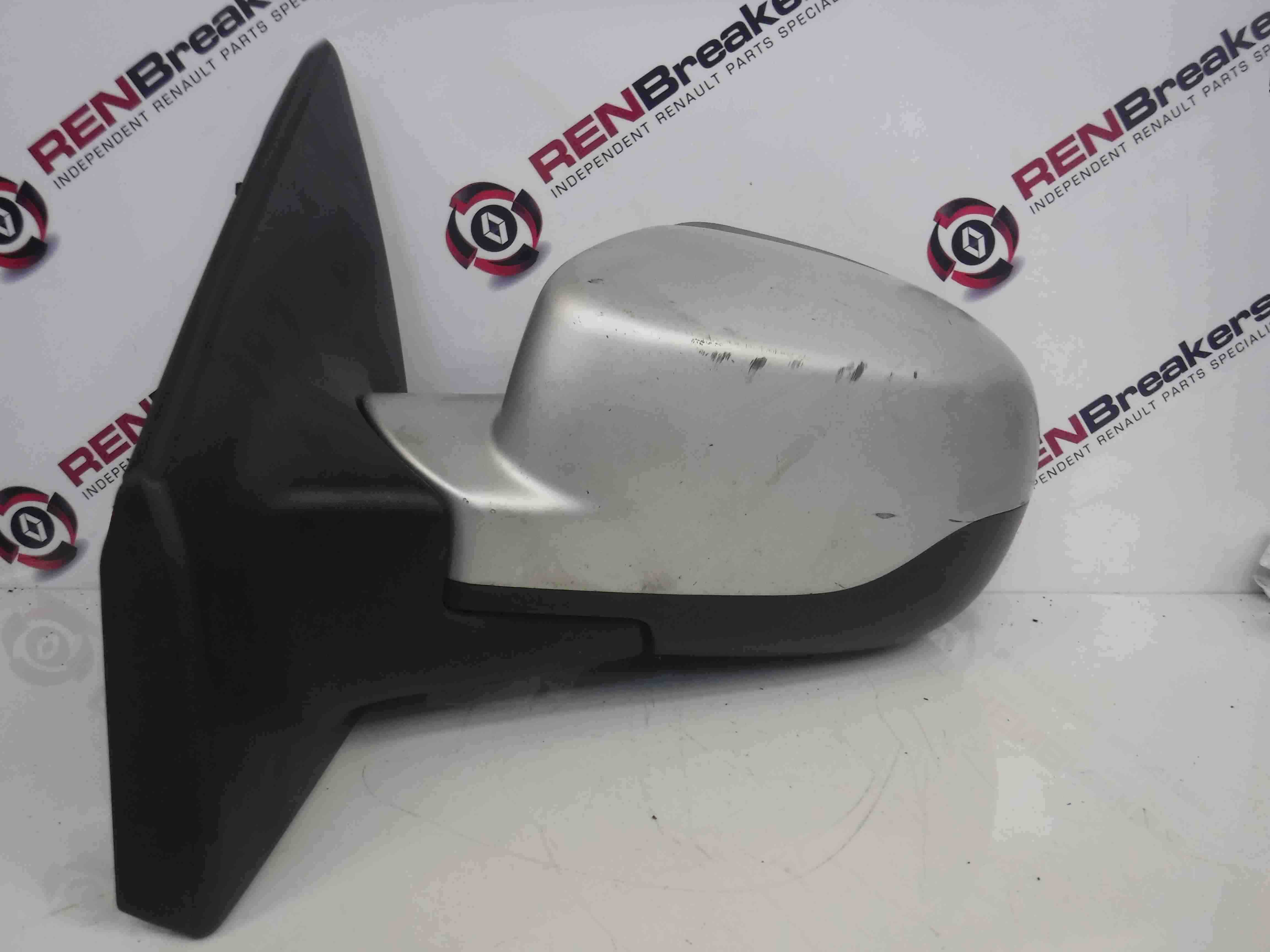 Renault Clio MK3 2009-2012 Passenger NS Wing Mirror Plain Silver Electric