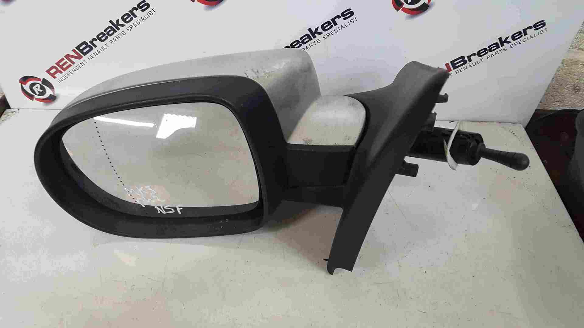Thumb 3 Renault Clio MK3 2009-2012 Passenger NS Wing Mirror Silver Facelift Manual