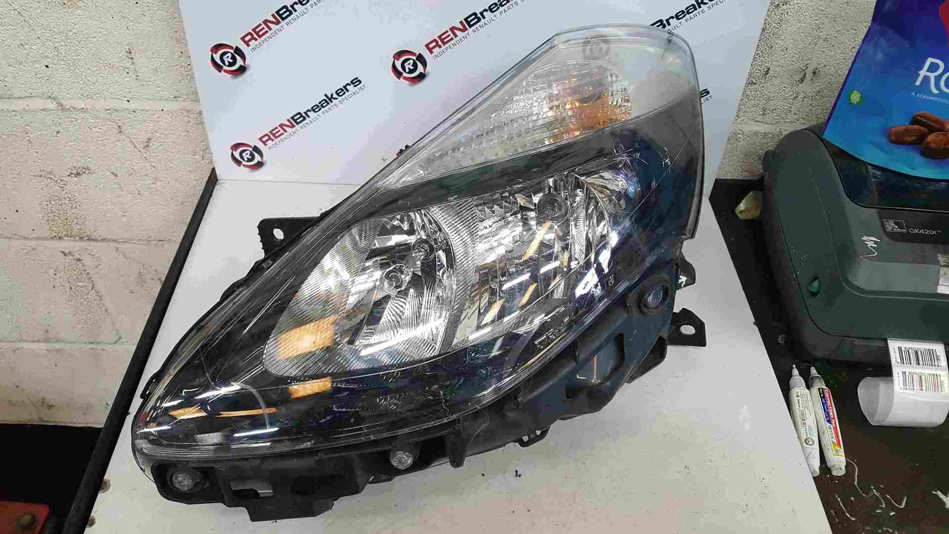 Thumb 3 Renault Clio MK3 2009-2012 Passenger NSF Front Headlight Black Backing Facelift