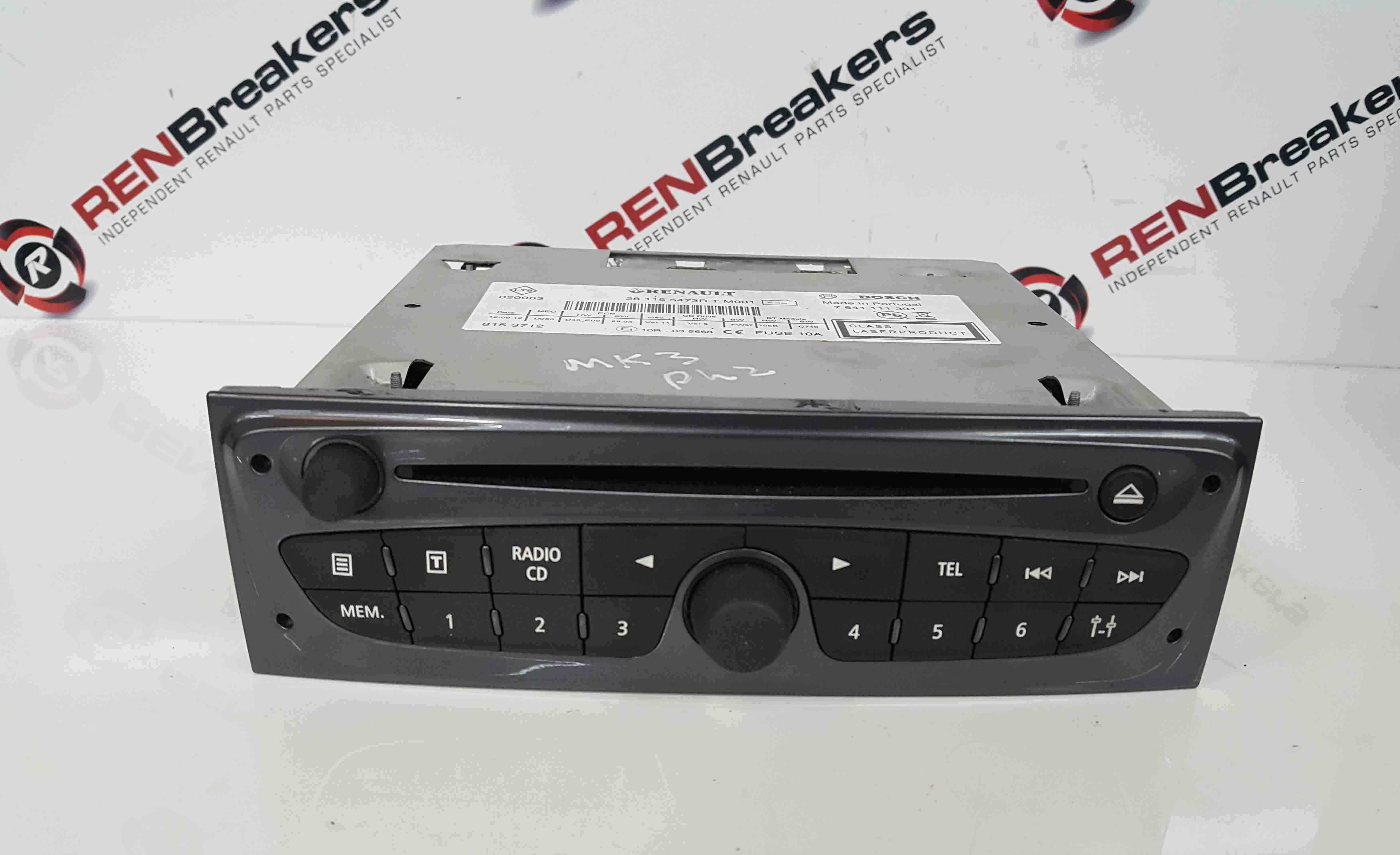 Renault Sat Nav CD player car stereo, Bosch 281155473R radio code