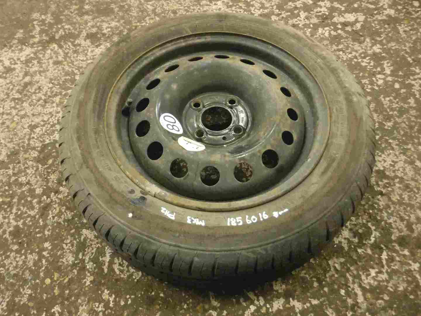 Renault Clio MK3 2009-2012 Steel Wheel Rim + Tyre 185 60 15 8mm Tread 3/5