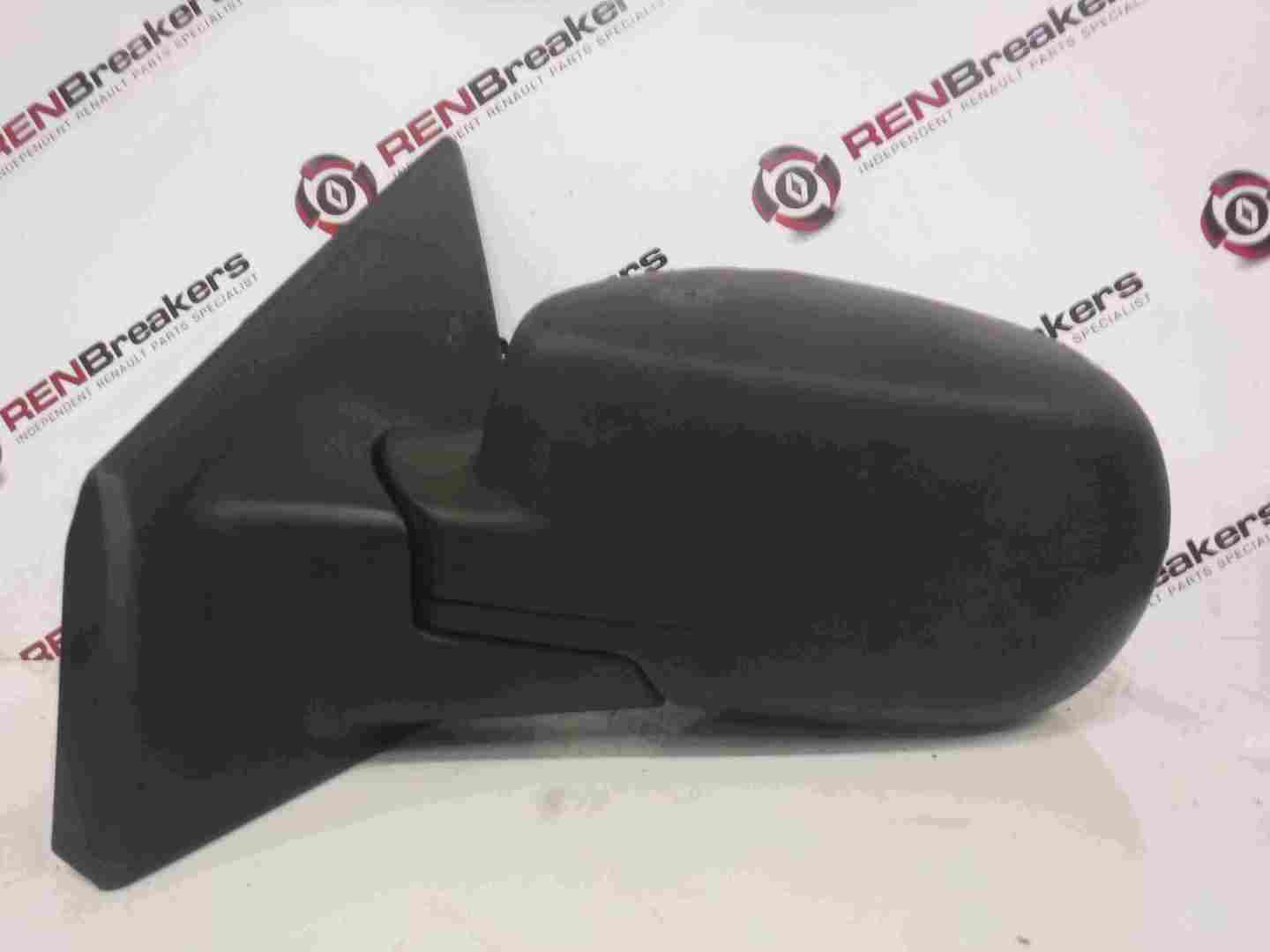 Renault Clio MK3 Ph2 2009-2012 Passenger Ns NSF Wing Mirror Plain Black Manual