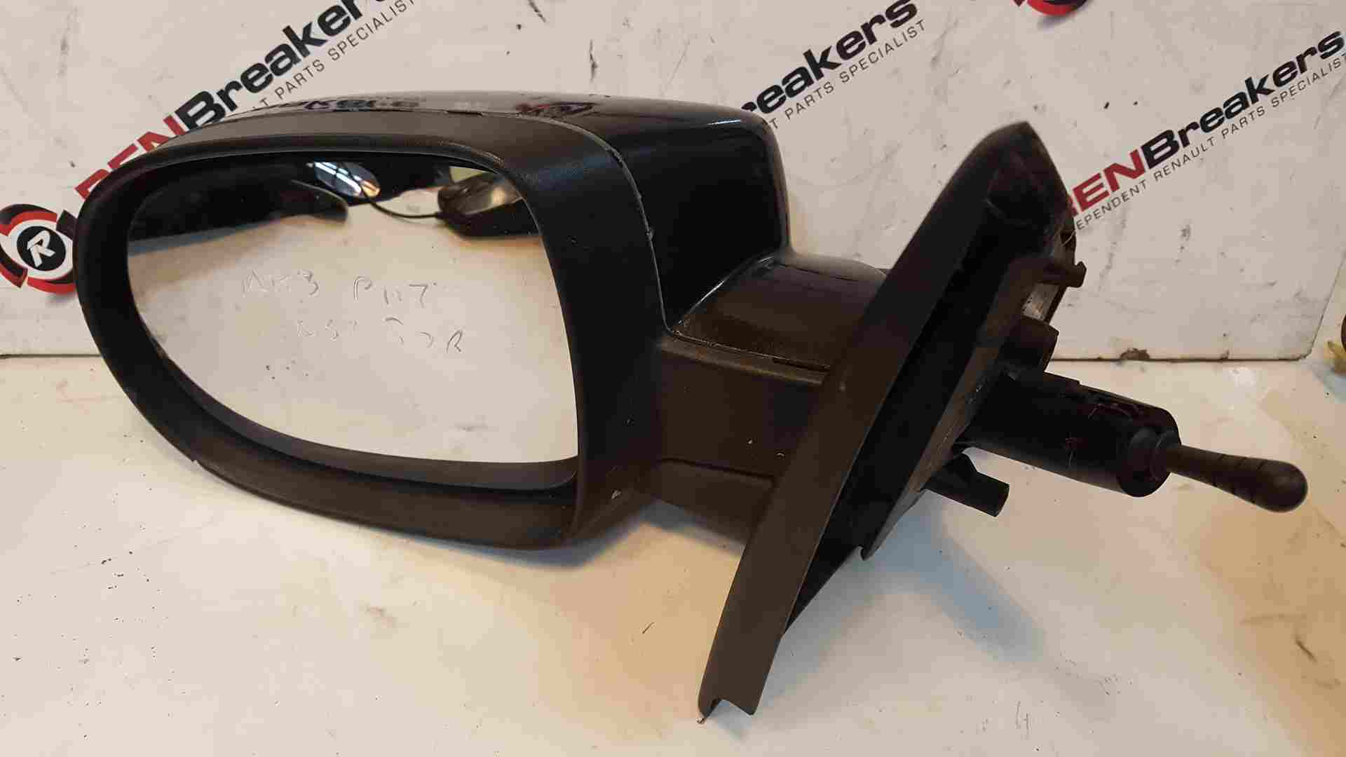 Thumb 4 Renault Clio MK3 Ph2 2009-2012 Passenger Ns Wing Mirror Black 676 Manual