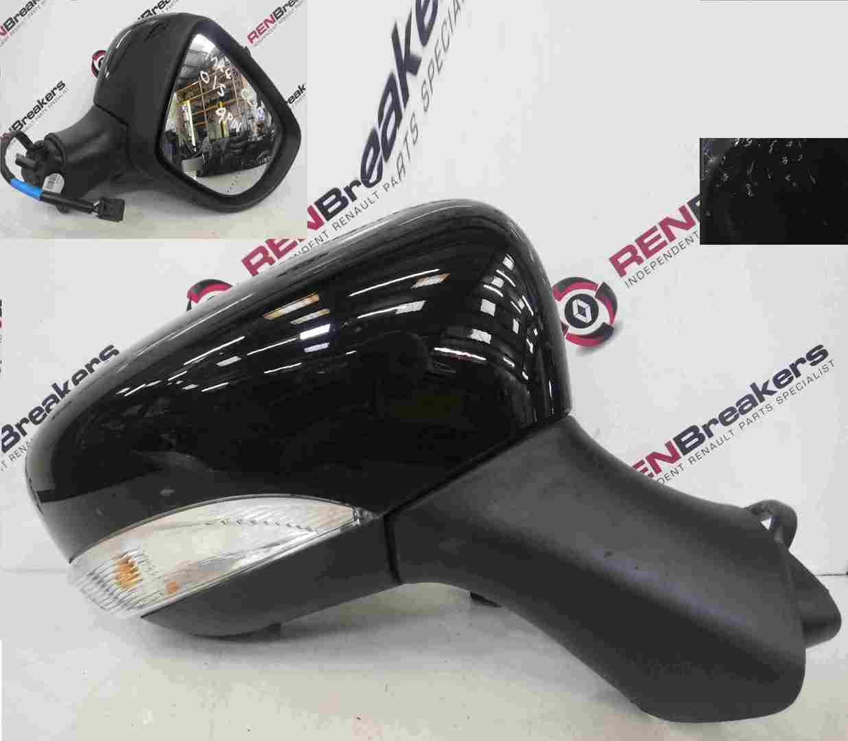 Renault Clio MK4 2013-2019 Drivers OS Wing Mirror Black 9 Pin 963016273r