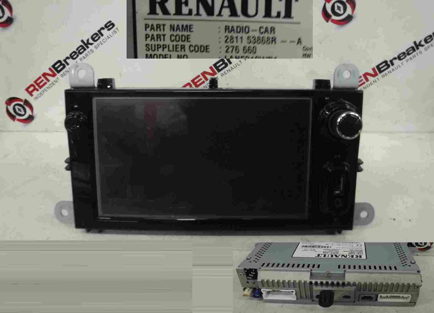 Renault Clio MK4 2013-2019 Media Display Screen Radio Sat Nav 281153868R +CODE