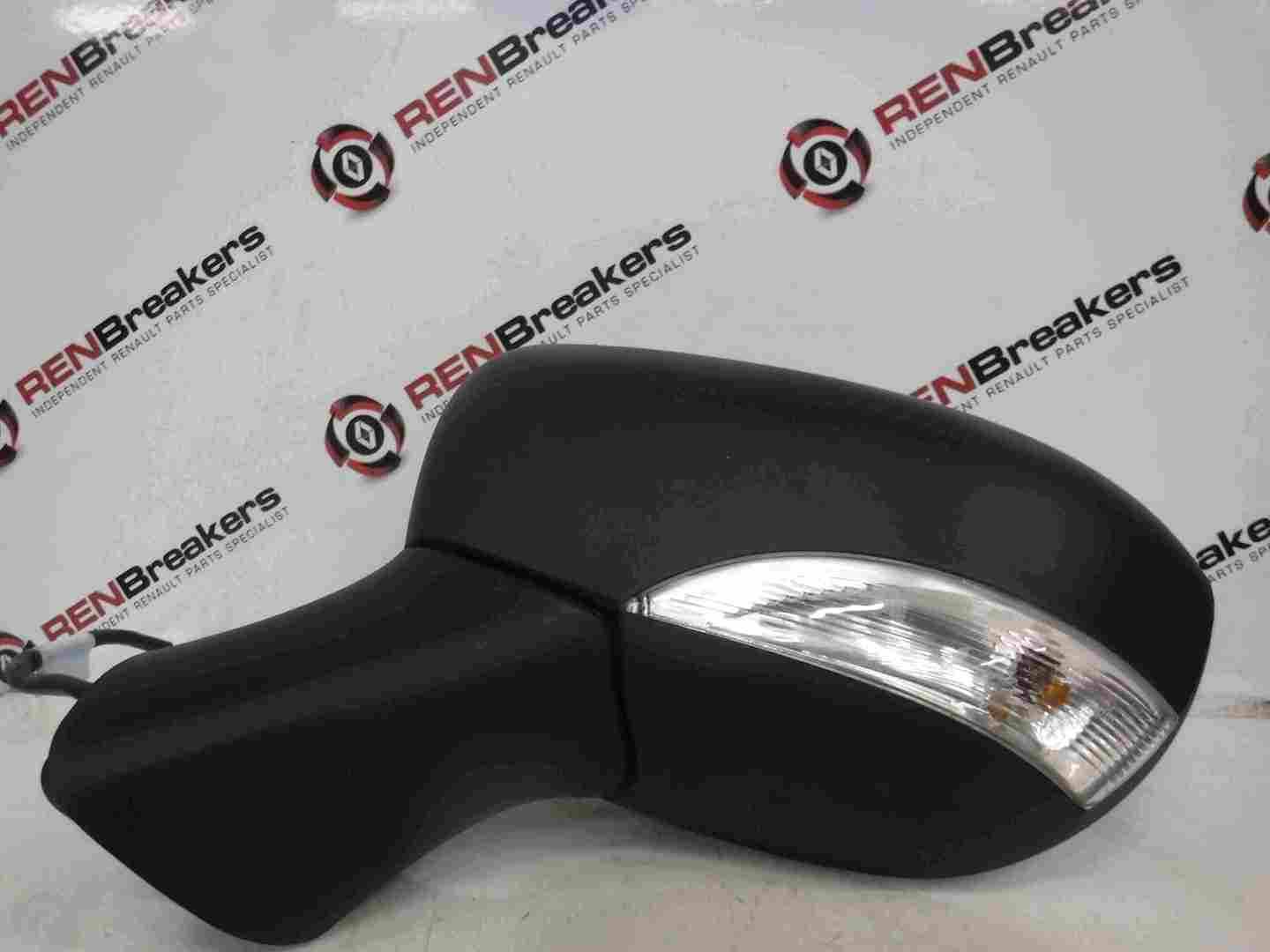 Renault Clio MK4 2013-2019 Passenger NS Wing Mirror Plain Black Electric