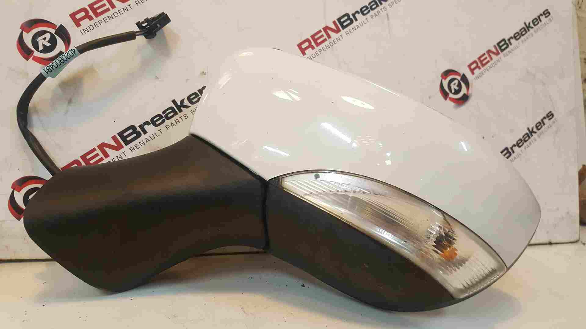 Thumb 8 Renault Clio MK4 2013-2019 Passenger Ns Wing Mirror White Ov369 Cracked Lens