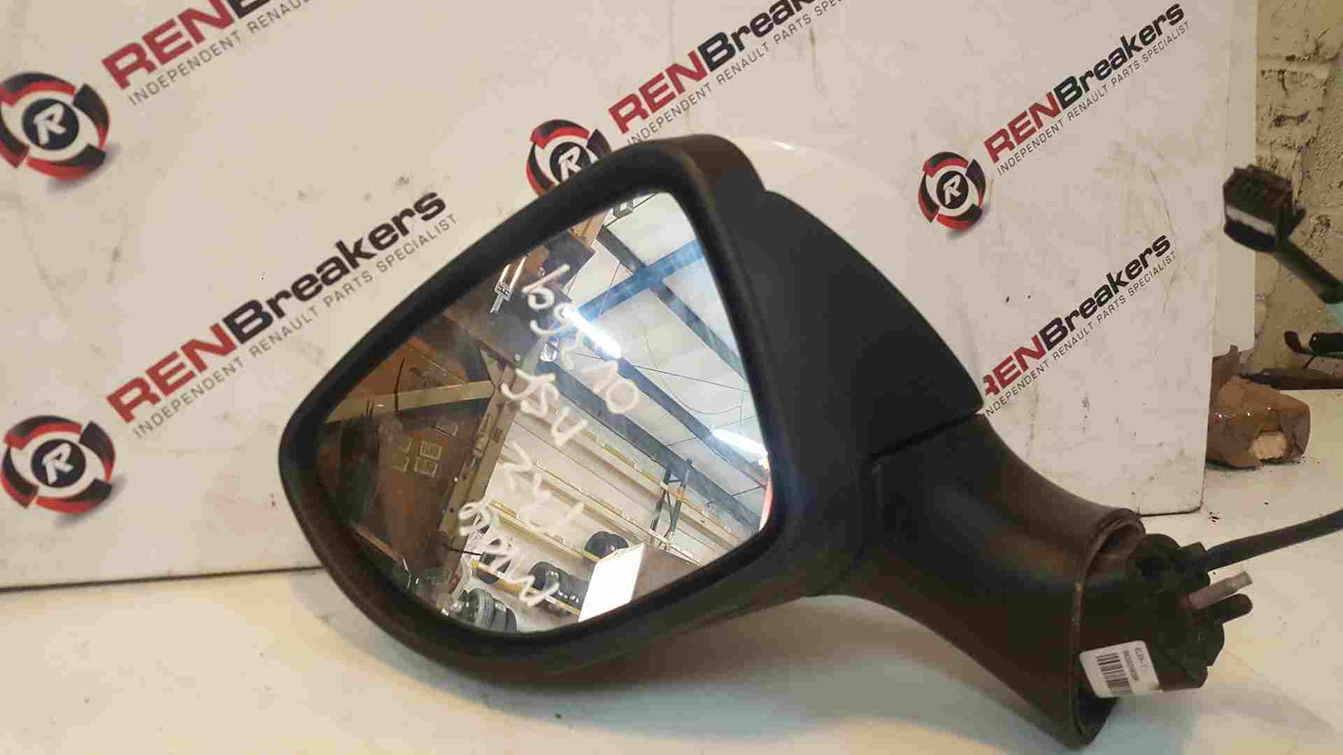 Thumb 3 Renault Clio MK4 2013-2019 Passenger Ns Wing Mirror White Ov369 Cracked Lens
