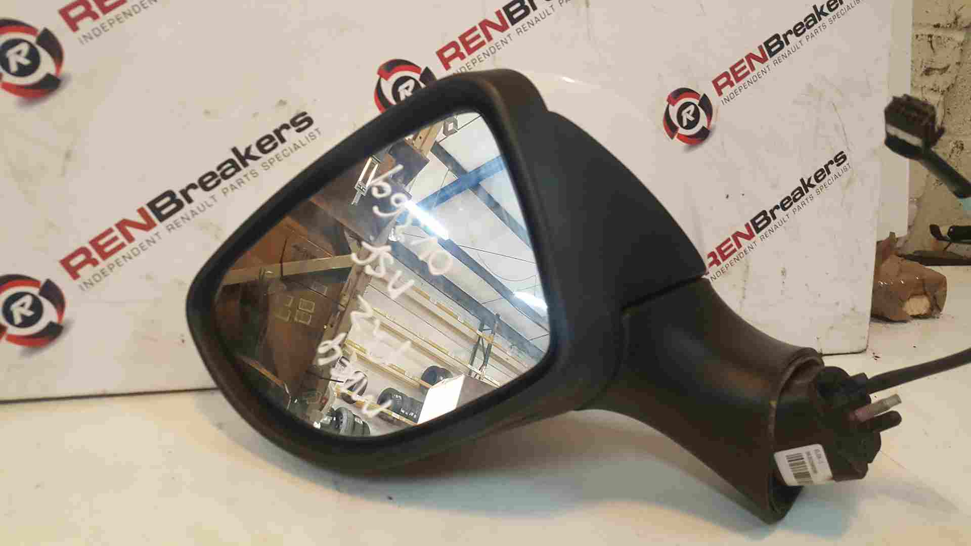 Thumb 2 Renault Clio MK4 2013-2019 Passenger Ns Wing Mirror White Ov369 Cracked Lens