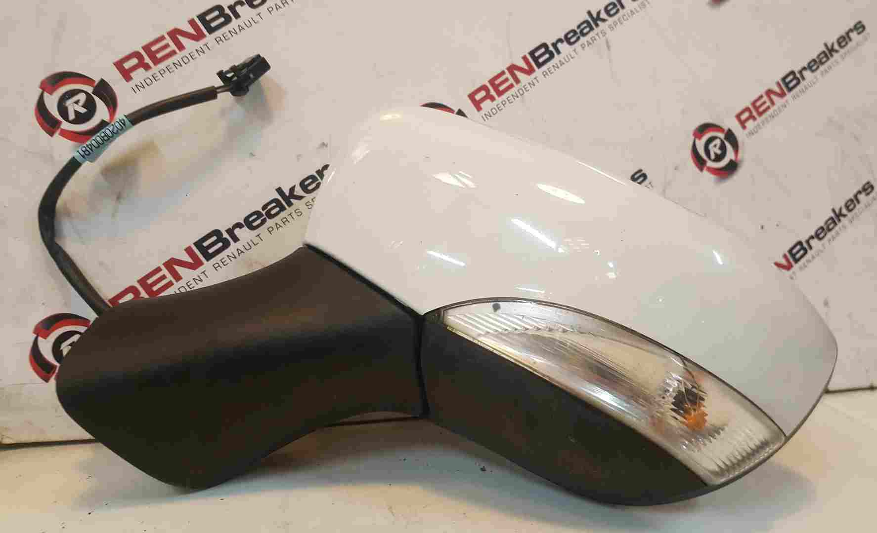 Thumb 9 Renault Clio MK4 2013-2019 Passenger Ns Wing Mirror White Ov369 Cracked Lens