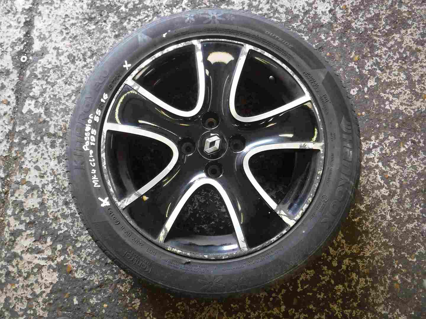 Renault Clio MK4 2013-2019 Passion Alloy Wheel Black 16inch 4/5 403003137r