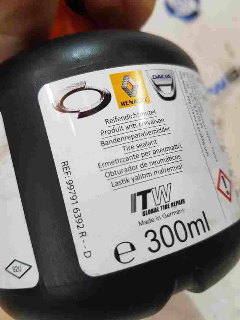 Thumb 4 Renault Clio MK4 2013-2016 Puncture Inflator Pressure Repair Sealant 997916392R