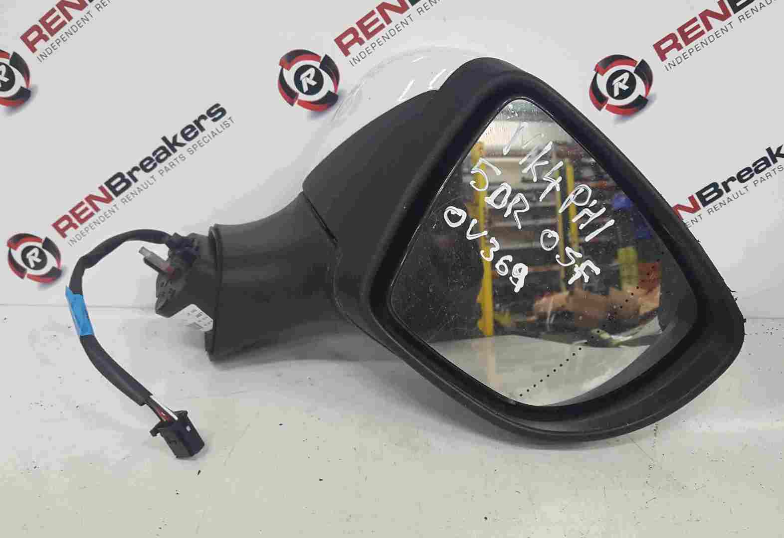 Thumb 2 Renault Clio MK4 2013-2019 Drivers OS Wing Mirror White OV369 963016273R