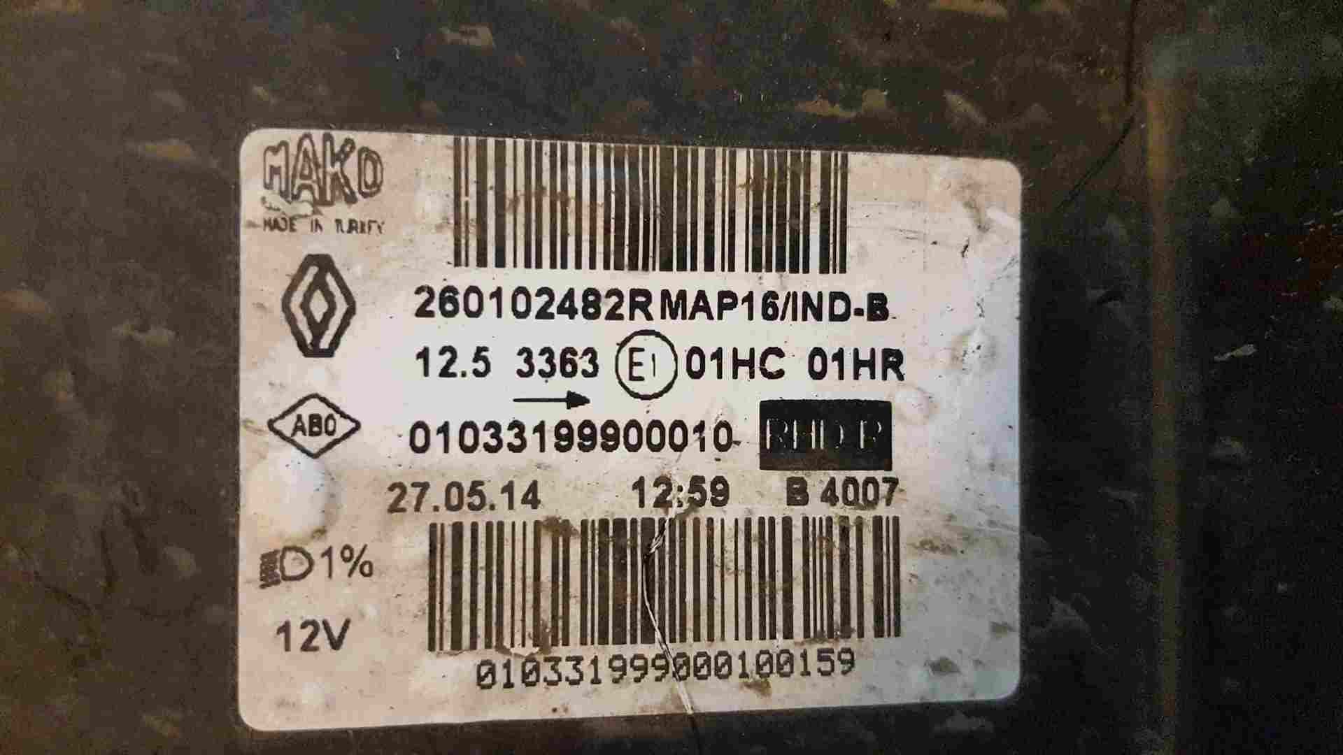 Thumb 3 Renault Clio MK4 2013-2018 Drivers OSF Front Headlight 260102482R
