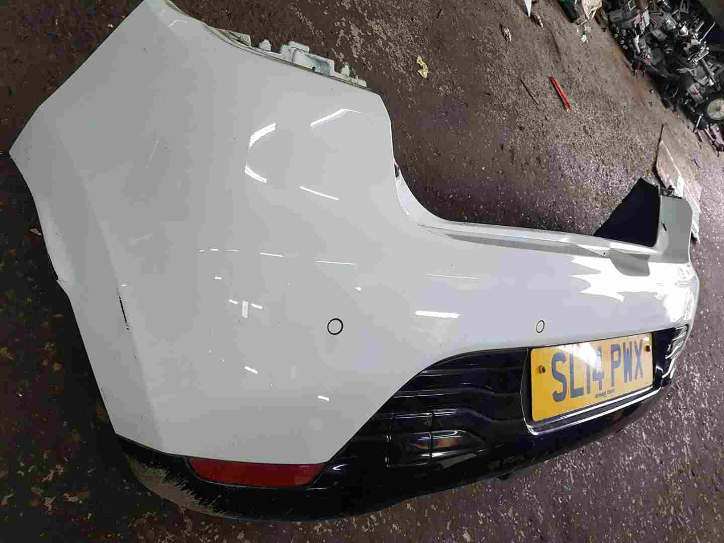 Thumb 2 Renault Clio MK4 2013-2018 Rear Bumper White Ov369 + Reverse Sensors
