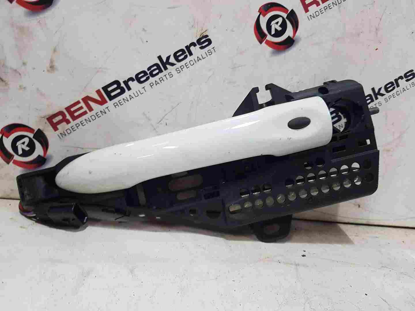 Renault Clio MK4 2013-2019 Passenger NSF Front Exterior Door Handle White Ov369