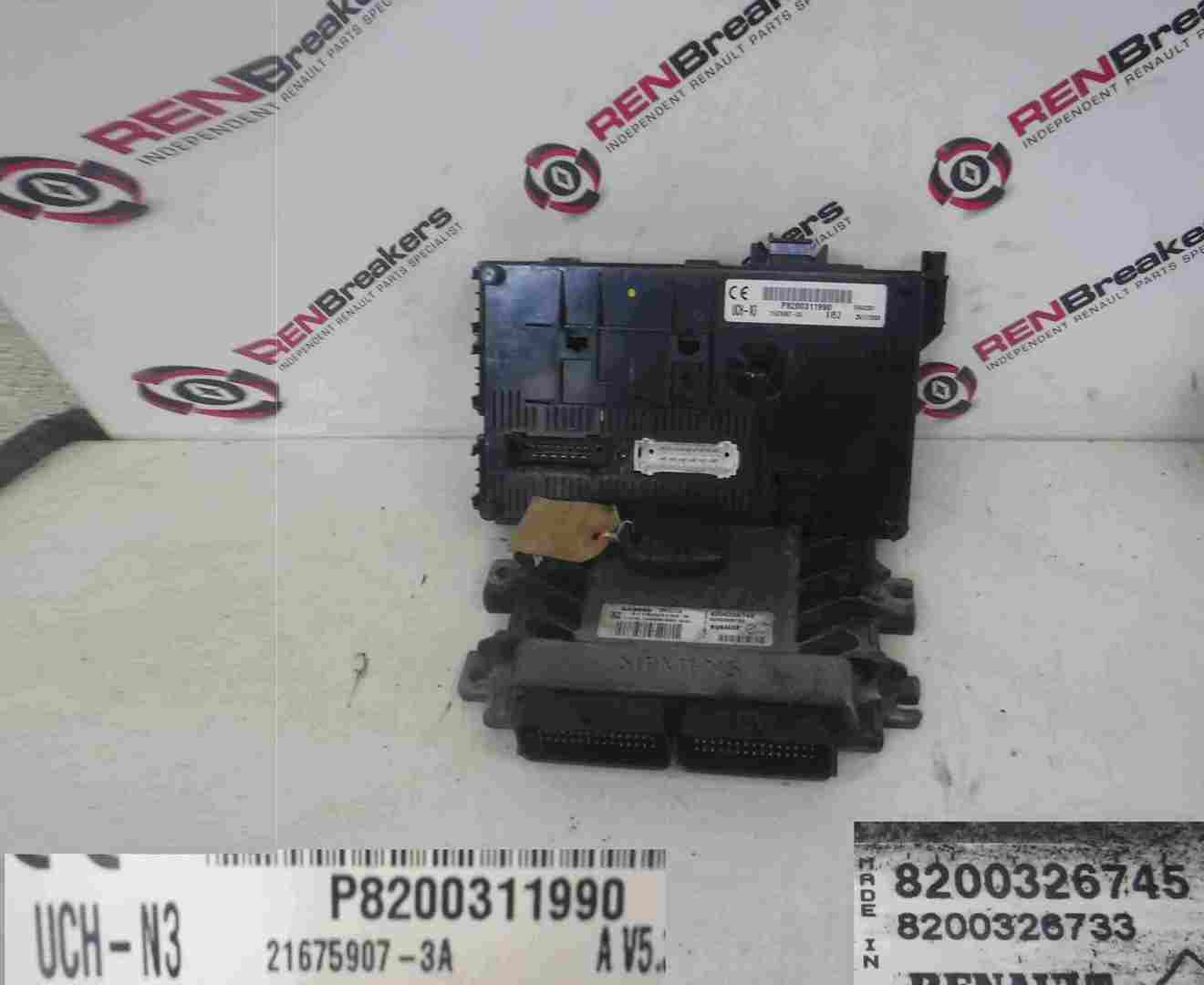 Renault Clio Sport 2001-2006 172 182 ECU SET UCH BCM Immobiliser + Key Fob
