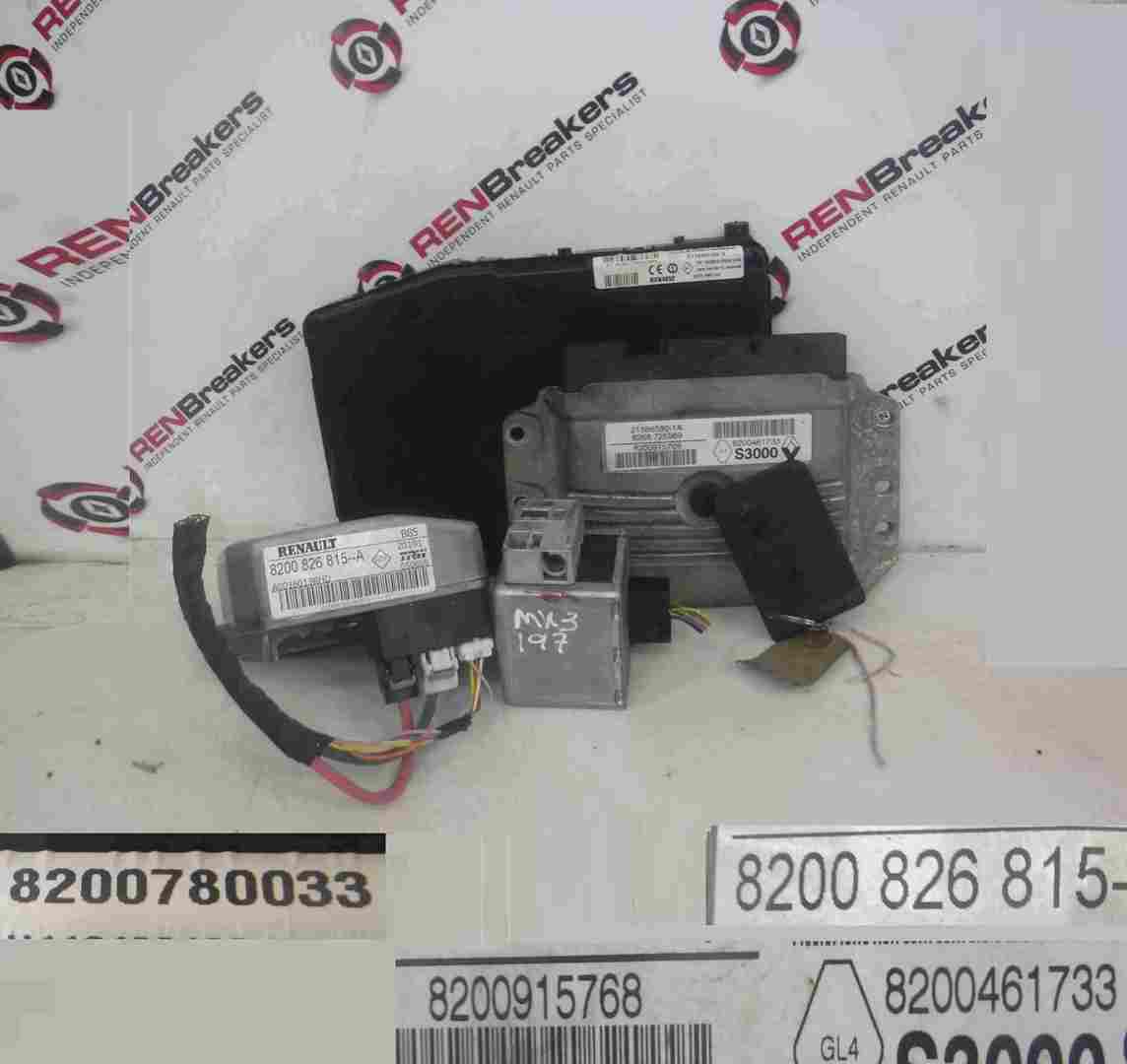 Renault Clio Sport 2005-2009 197 2.0 16v ECU SET UCH BCM Steering ECU + Key Card