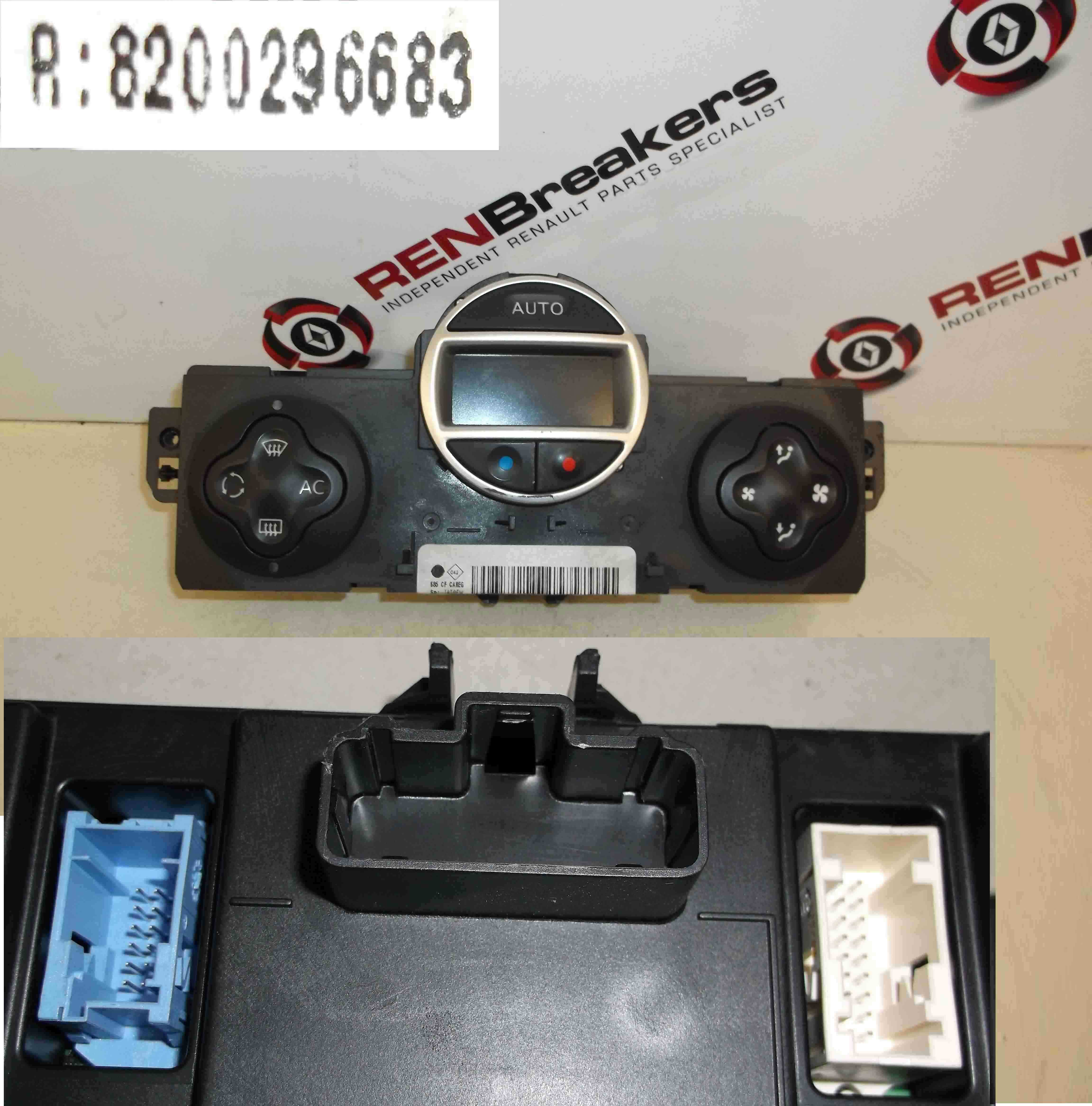 Renault Clio Sport 2009-2012 200 Heater Controls Dials Digital Aircon 8200296683