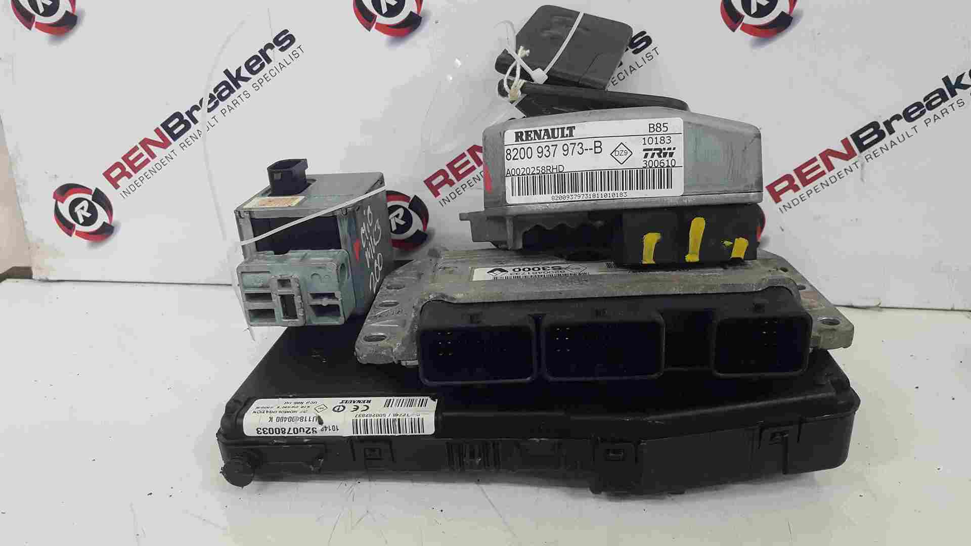 Renault Clio Sport MK3 2009-2012 200 2.0 ECU Set UCH BCM Immobiliser + Key Card
