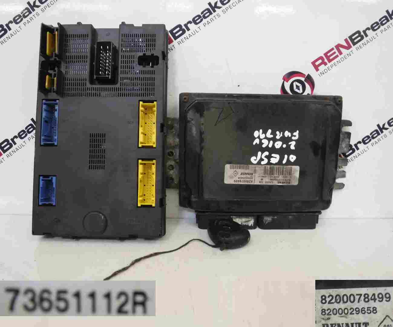 Renault Espace 1997-2003 2.0 16v ECU SET UCH BCM Immobiliser   Key Fob 73651112R