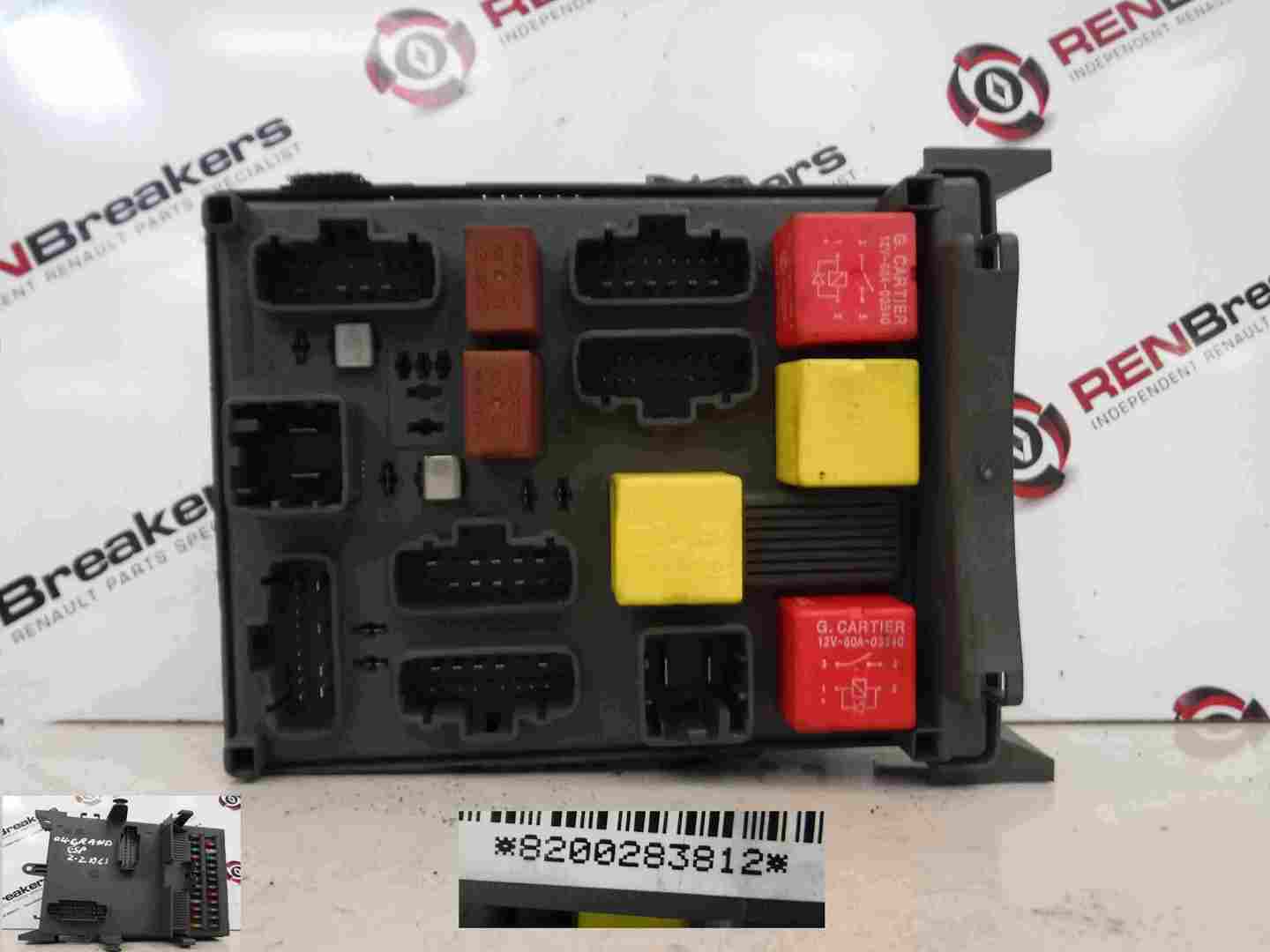 Renault Espace 2003-2013 Interior Dashboad Fuse Box Relay Computer 8200283812