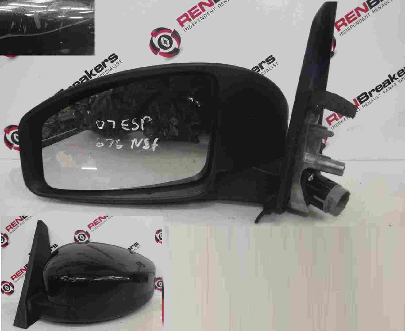 Renault Espace 2003-2013 Passenger NS Wing Mirror Black 676