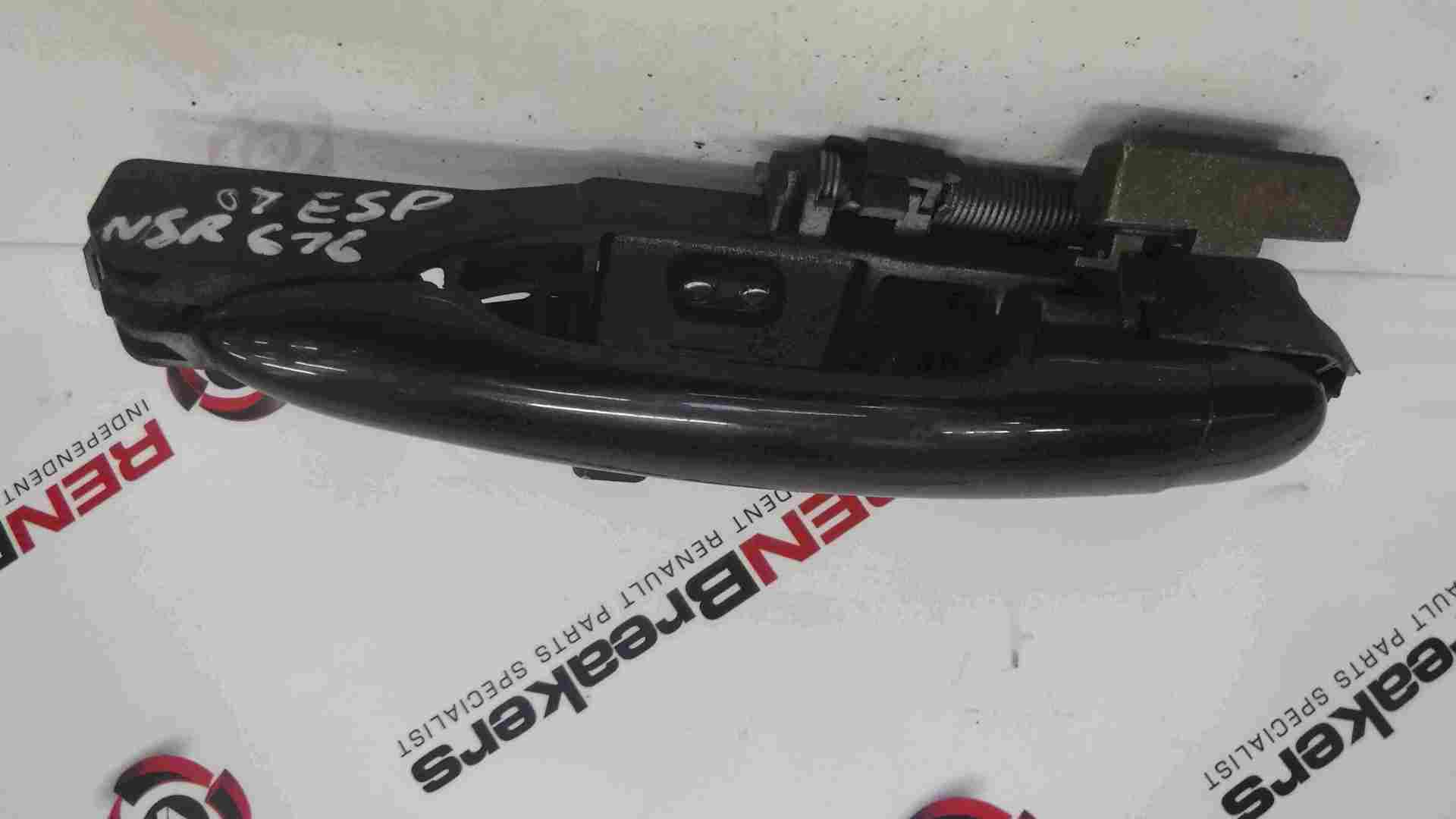 Renault Espace 2003-2013 Passenger NSR Rear Exterior Door Handle Black 676