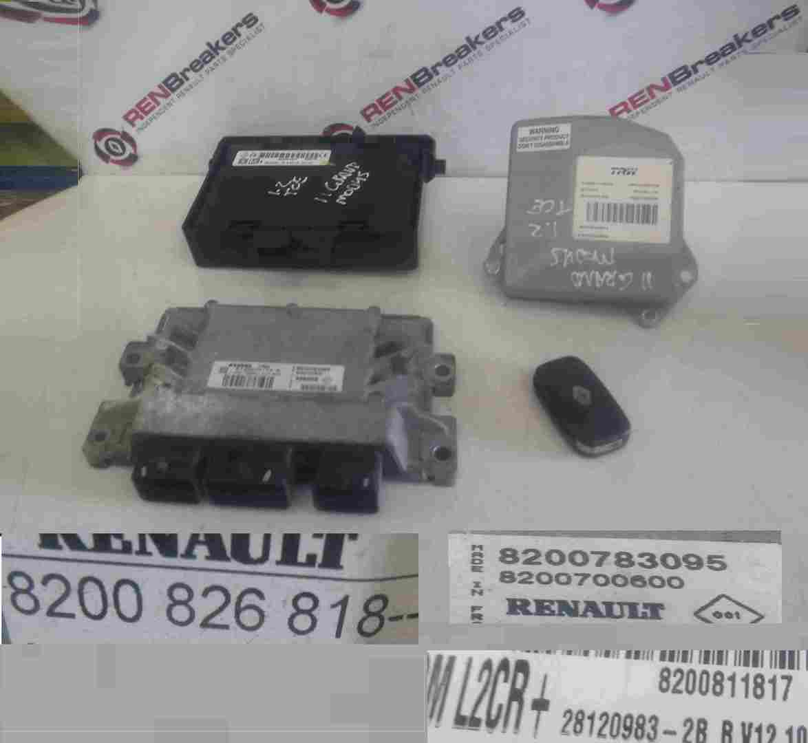 Renault Grand Modus 2008-2012 1.2 TCE Turbo ECU SET UCH Steering   2 Key Fobs