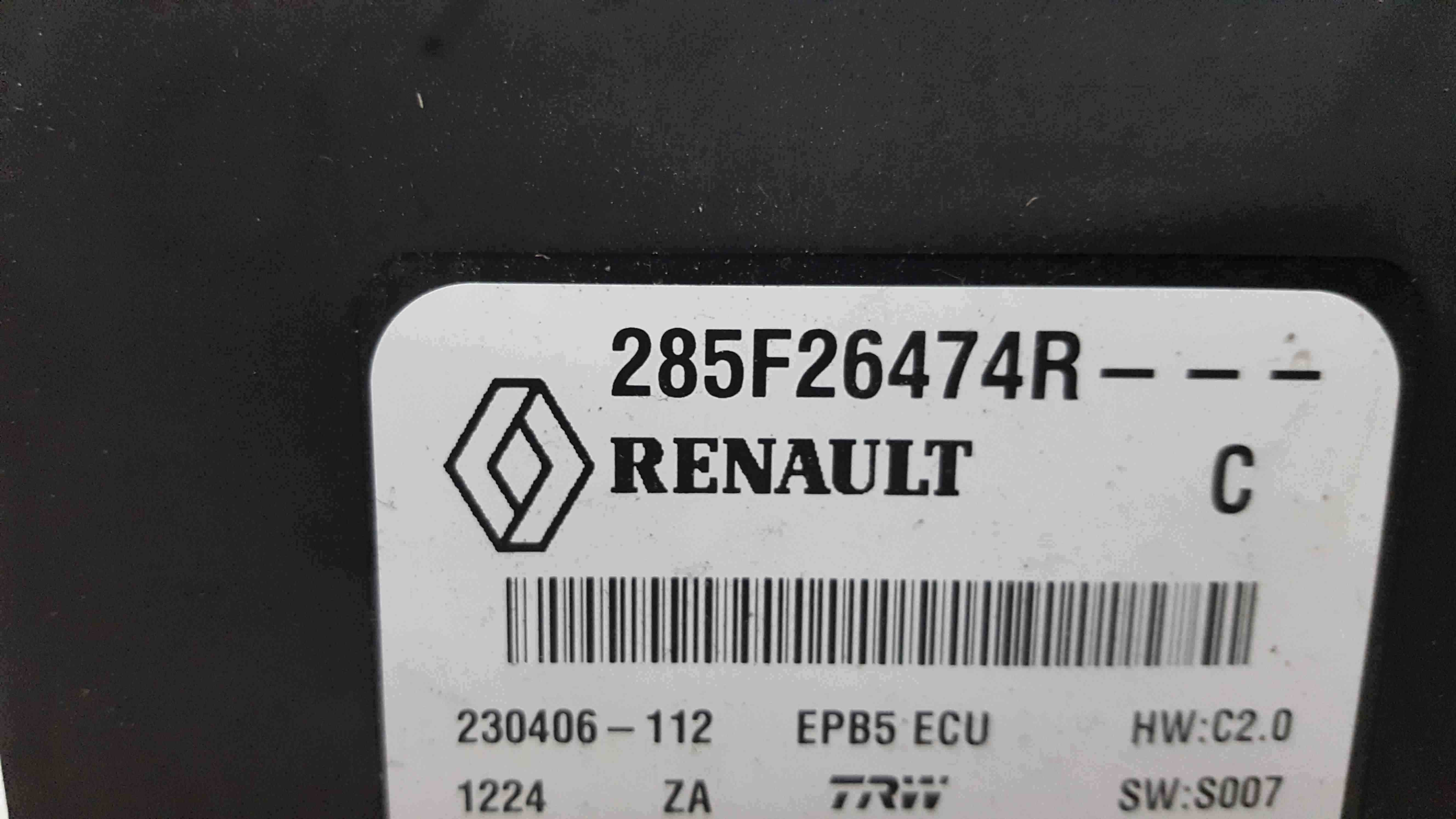 Renault Kadjar 2015-2021 Handbrake Control Module ECU 285F26474R