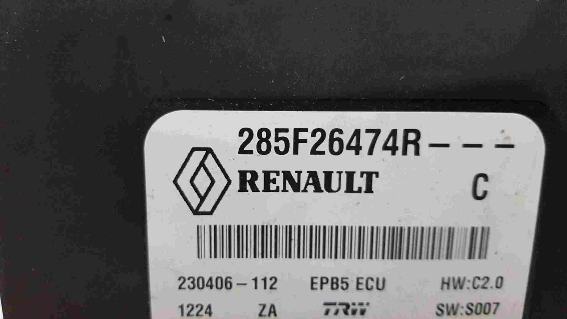 Thumb 6 Renault Kadjar 2015-2021 Handbrake Control Module ECU 285F26474r + Scenic mk4