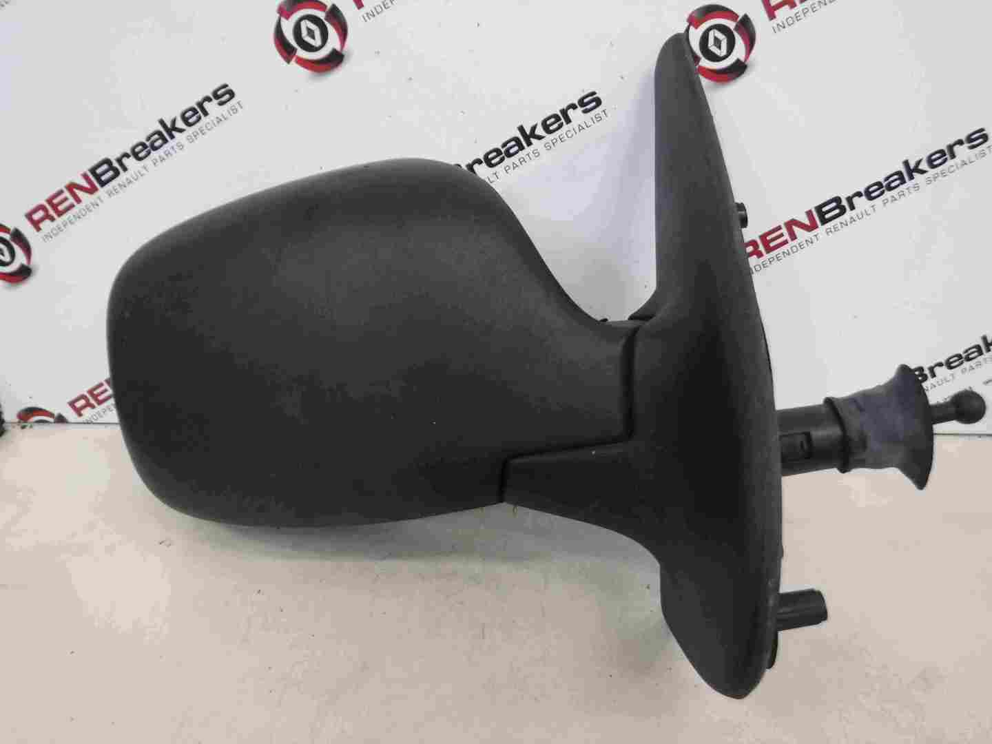 Renault Kangoo 2003-2007 Drivers OS Wing Mirror Plain Black Manual