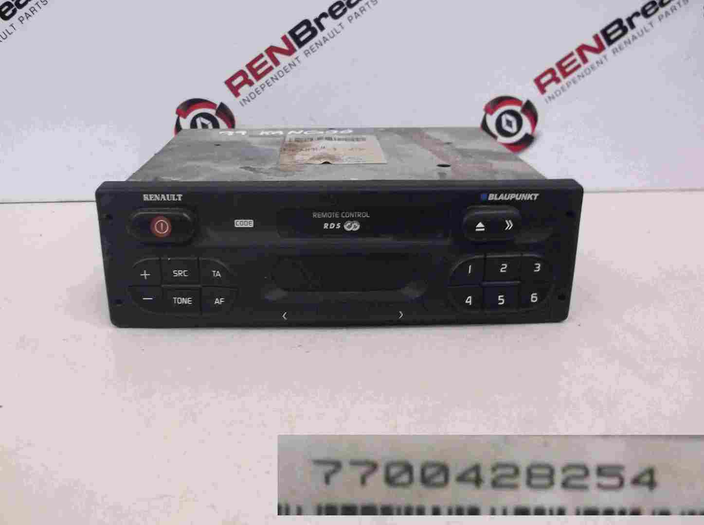 Renault Kangoo 1999-2007 Tape Cassette Player Radio Code