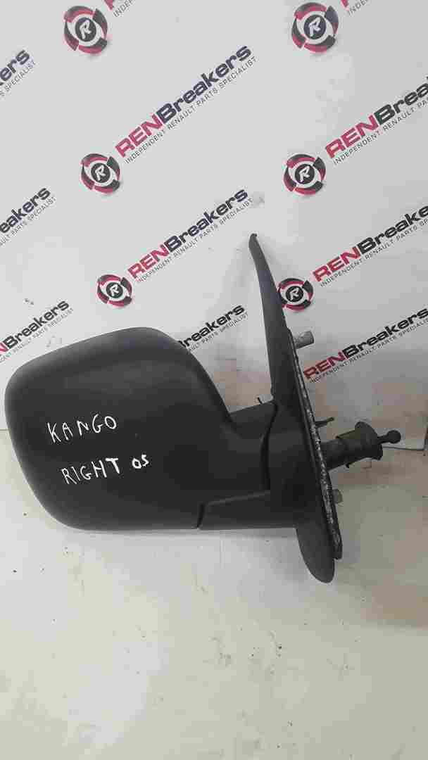 Renault Kangoo 2007-2013 Drivers OS Wing Mirror Plain Black Manual