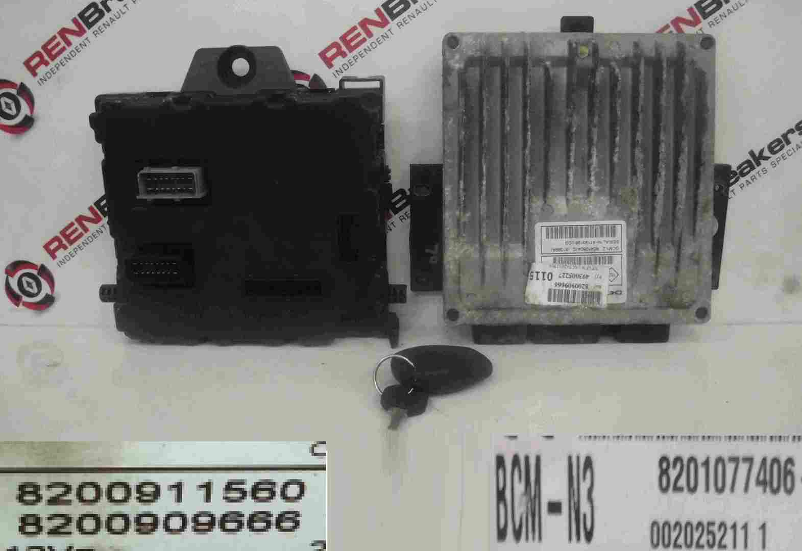 Renault Kangoo 2007-2017 1.5 dCi ECU SET UCH BCM Immobiliser + Key Fob