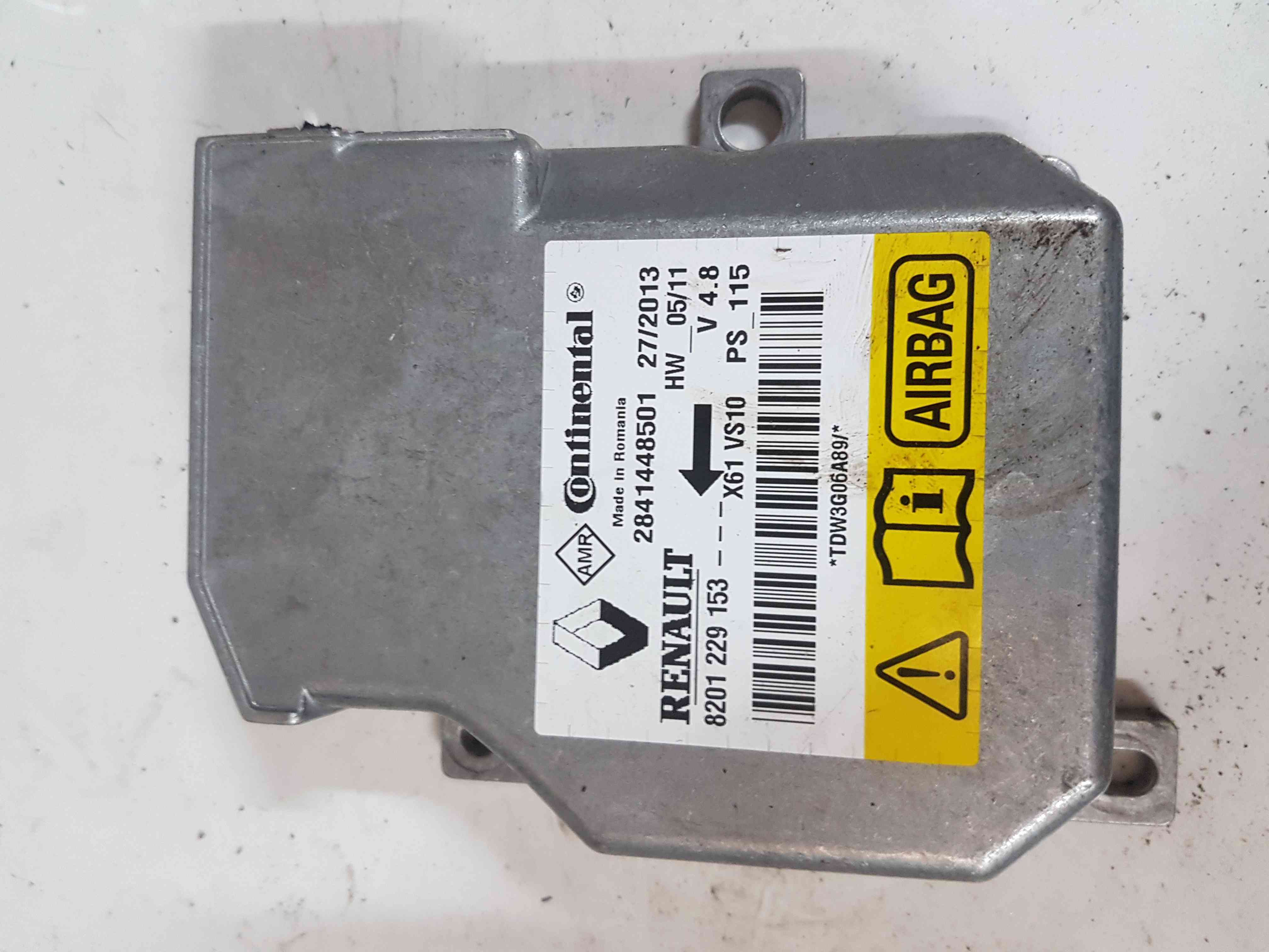 Renault Kangoo 2007-2017 Airbag Module Computer 8201229153